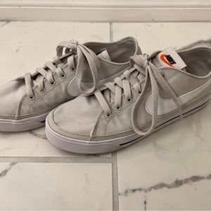 Women’s Nike Court Legacy Canvas Light Bone Tan White size 8.5